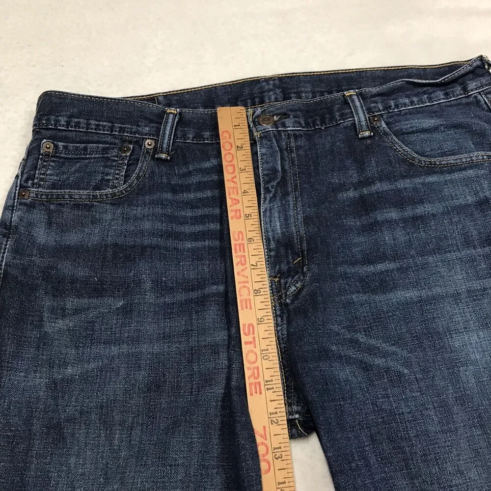 LEVIS 569 Jeans Men 36x30 Loose Fit Straight Dark Whiskered Wash Skate Punk